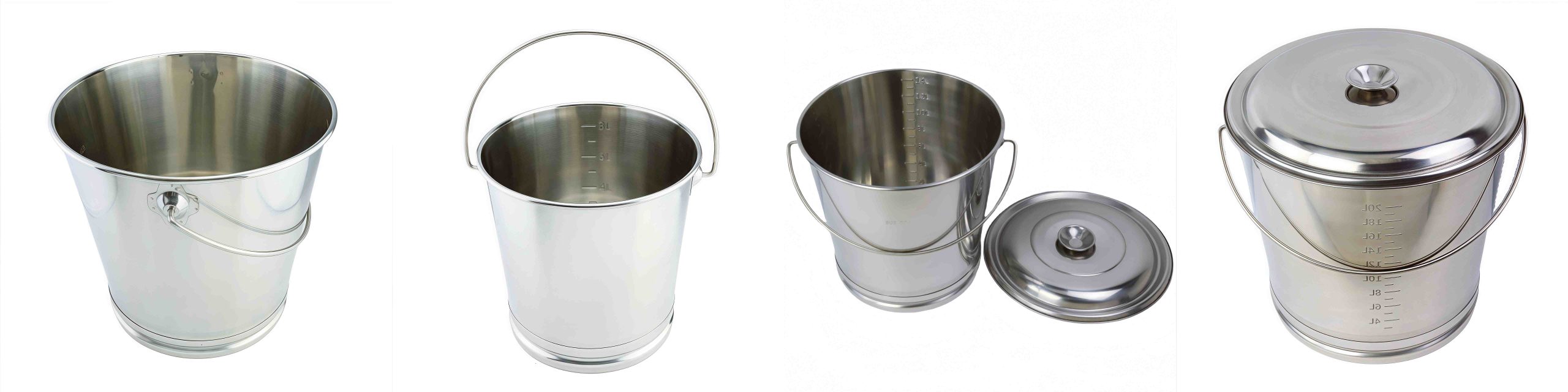 304 stainless steel graduated bucket for industrial & daily use