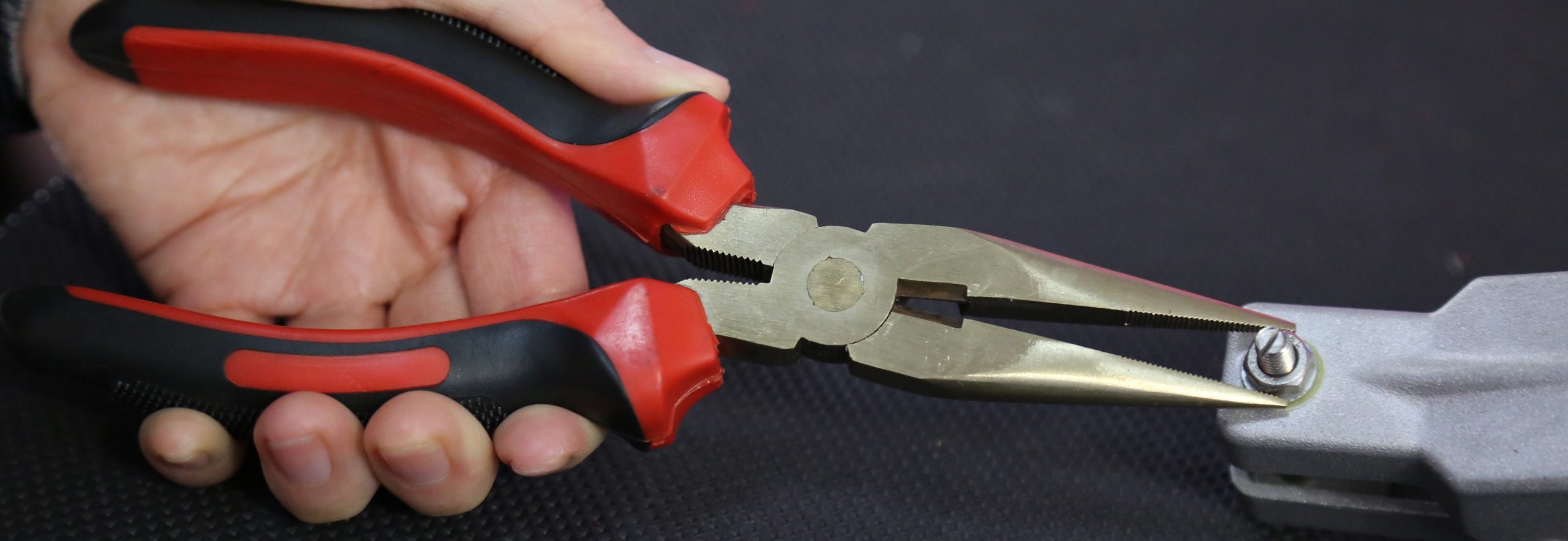 Non-sparking long nose pliers for hazardous industrial maintenance