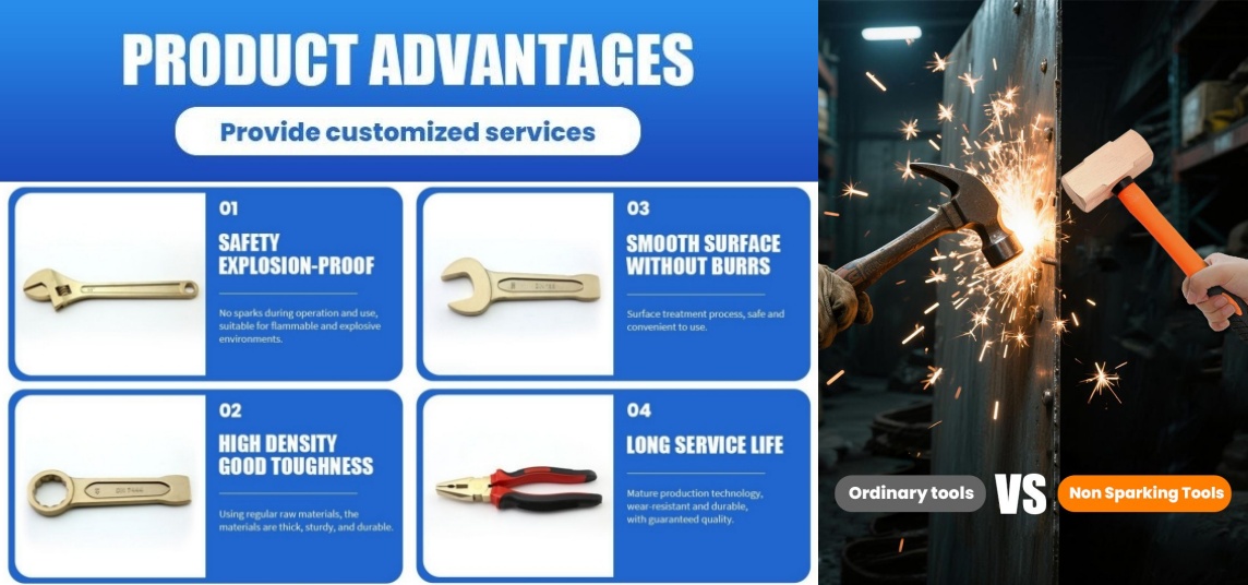 Non-sparking slotted screwdriver, aluminum bronze & beryllium bronze