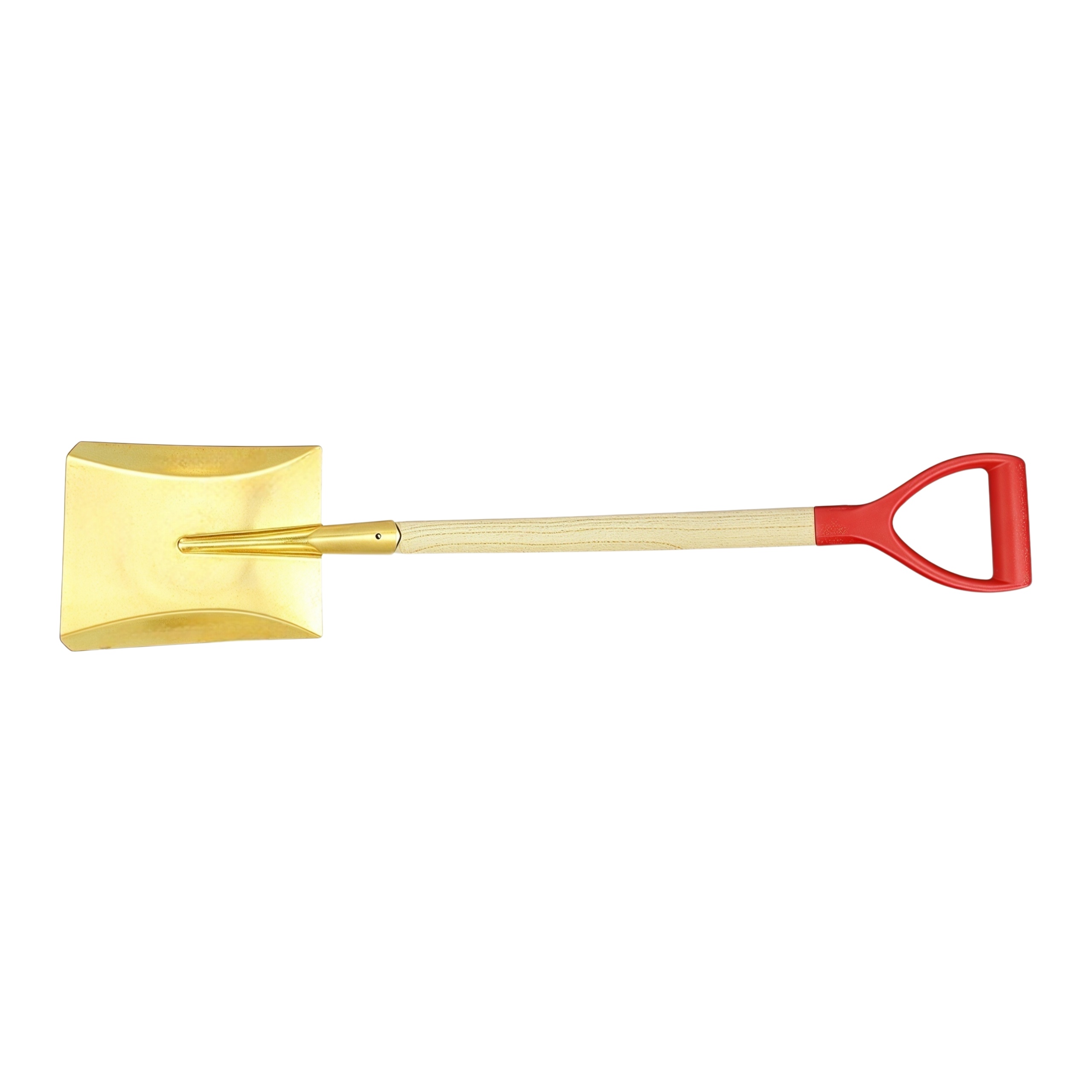 Durable brass Non - sparking digging shovel with Wooden Handle
