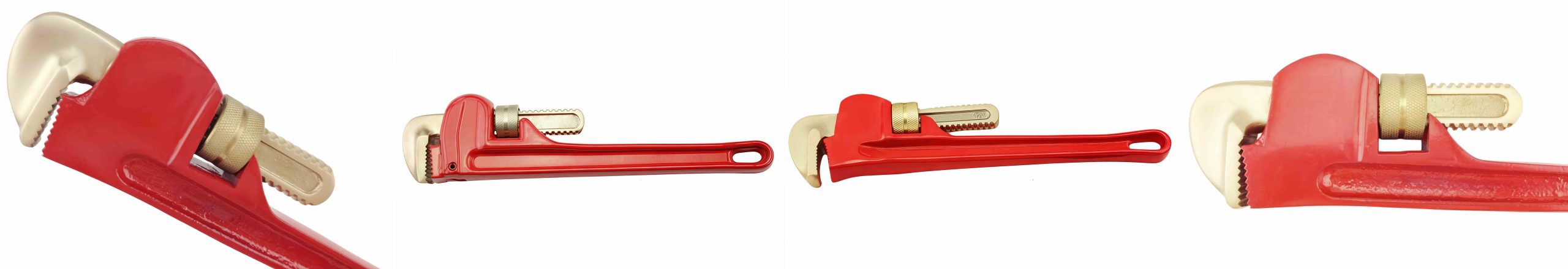 Adjustable serrated jaw American type pipe wrench, anti-slip for pipe clamping