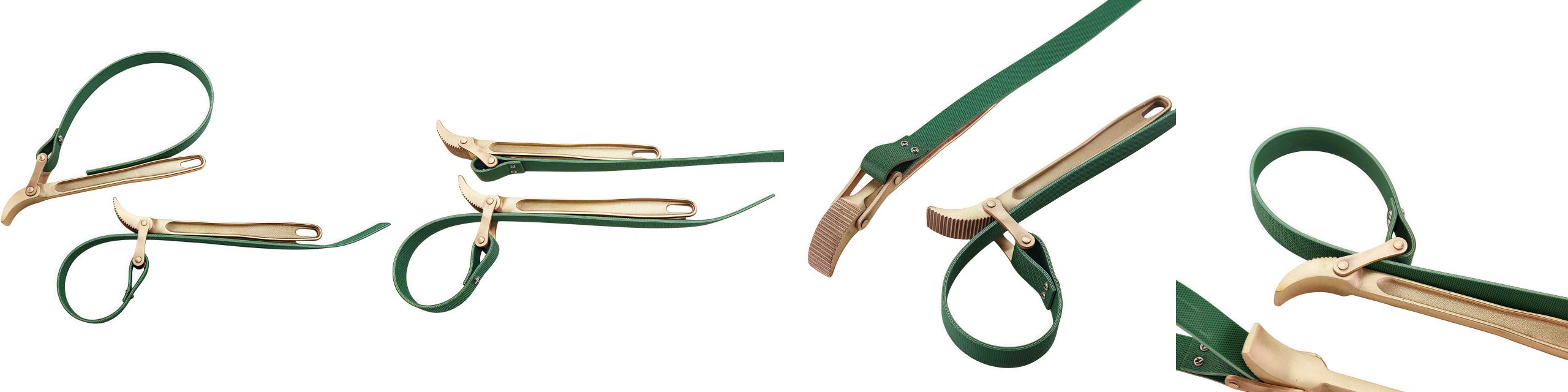 Non-sparking belt pipe wrench clamping pipe fittings without surface damage